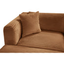 Meridian Shaggy Saddle Corduroy Performance Fabric Modular Sectional IMAGE 9