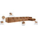  Manufacturer Color_Saddle -- Shaggy 207" Saddle Corduroy Performance Fabric Upholstered 6 pc Modular Sectional IMAGE 13