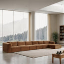  Manufacturer Color_Saddle -- Shaggy 207" Saddle Corduroy Performance Fabric Upholstered 6 pc Modular Sectional IMAGE 2