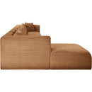 Meridian Shaggy Saddle Corduroy Performance Fabric Modular Sectional IMAGE 4
