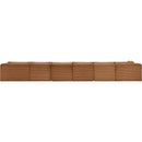  Manufacturer Color_Saddle -- Shaggy 207" Saddle Corduroy Performance Fabric Upholstered 6 pc Modular Sectional IMAGE 5