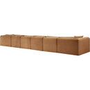  Manufacturer Color_Saddle -- Shaggy 207" Saddle Corduroy Performance Fabric Upholstered 6 pc Modular Sectional IMAGE 7