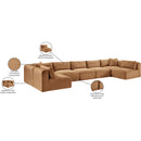  Manufacturer Color_Saddle -- Shaggy 171" Saddle Corduroy Performance Fabric Upholstered 7 pc Modular Sectional IMAGE 13