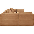  Manufacturer Color_Saddle -- Shaggy 171" Saddle Corduroy Performance Fabric Upholstered 7 pc Modular Sectional IMAGE 4