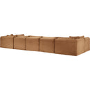 Meridian Shaggy Saddle Corduroy Performance Fabric Modular Sectional IMAGE 7