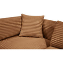  Manufacturer Color_Saddle -- Shaggy 202" Saddle Corduroy Performance Fabric Upholstered 7 pc Modular Sectional IMAGE 11
