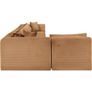  Manufacturer Color_Saddle -- Shaggy 202" Saddle Corduroy Performance Fabric Upholstered 7 pc Modular Sectional IMAGE 4