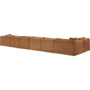  Manufacturer Color_Saddle -- Shaggy 202" Saddle Corduroy Performance Fabric Upholstered 7 pc Modular Sectional IMAGE 7