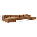  Manufacturer Color_Saddle -- Shaggy 171" Saddle Corduroy Performance Fabric Upholstered 7 pc Modular Sectional IMAGE 11