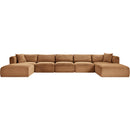  Manufacturer Color_Saddle -- Shaggy 171" Saddle Corduroy Performance Fabric Upholstered 7 pc Modular Sectional IMAGE 3
