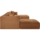  Manufacturer Color_Saddle -- Shaggy 171" Saddle Corduroy Performance Fabric Upholstered 7 pc Modular Sectional IMAGE 4