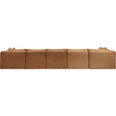  Manufacturer Color_Saddle -- Shaggy 171" Saddle Corduroy Performance Fabric Upholstered 7 pc Modular Sectional IMAGE 5