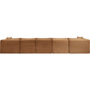 Meridian Shaggy Saddle Corduroy Performance Fabric Modular Sectional IMAGE 5