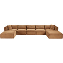  Manufacturer Color_Saddle -- Shaggy 171" Saddle Corduroy Performance Fabric Upholstered 7 pc Modular Sectional IMAGE 6
