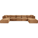 Meridian Shaggy Saddle Corduroy Performance Fabric Modular Sectional IMAGE 6
