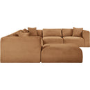 Meridian Shaggy Saddle Corduroy Performance Fabric Modular Sectional IMAGE 4