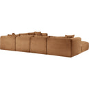  Manufacturer Color_Saddle -- Shaggy 140" Saddle Corduroy Performance Fabric Upholstered 7 pc Modular Sectional IMAGE 7