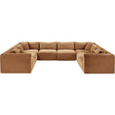  Manufacturer Color_Saddle -- Shaggy 140" Saddle Corduroy Performance Fabric Upholstered 8 pc Modular Sectional IMAGE 3