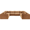 Meridian Shaggy Saddle Corduroy Performance Fabric Modular Sectional IMAGE 3