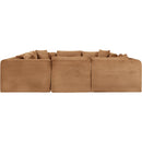  Manufacturer Color_Saddle -- Shaggy 140" Saddle Corduroy Performance Fabric Upholstered 8 pc Modular Sectional IMAGE 4
