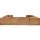 Manufacturer Color_Saddle -- Shaggy 140" Saddle Corduroy Performance Fabric Upholstered 8 pc Modular Sectional IMAGE 5