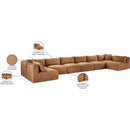  Manufacturer Color_Saddle -- Shaggy 202" Saddle Corduroy Performance Fabric Upholstered 8 pc Modular Sectional IMAGE 13