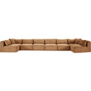  Manufacturer Color_Saddle -- Shaggy 202" Saddle Corduroy Performance Fabric Upholstered 8 pc Modular Sectional IMAGE 3