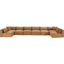  Manufacturer Color_Saddle -- Shaggy 202" Saddle Corduroy Performance Fabric Upholstered 8 pc Modular Sectional IMAGE 6