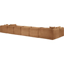  Manufacturer Color_Saddle -- Shaggy 202" Saddle Corduroy Performance Fabric Upholstered 8 pc Modular Sectional IMAGE 7