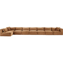  Manufacturer Color_Saddle -- Shaggy 233" Saddle Corduroy Performance Fabric Upholstered 8 pc Modular Sectional IMAGE 3