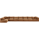  Manufacturer Color_Saddle -- Shaggy 233" Saddle Corduroy Performance Fabric Upholstered 8 pc Modular Sectional IMAGE 6