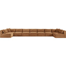  Manufacturer Color_Saddle -- Shaggy 233" Saddle Corduroy Performance Fabric Upholstered 9 pc Modular Sectional IMAGE 3