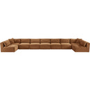  Manufacturer Color_Saddle -- Shaggy 233" Saddle Corduroy Performance Fabric Upholstered 9 pc Modular Sectional IMAGE 6