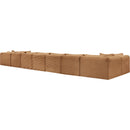  Manufacturer Color_Saddle -- Shaggy 233" Saddle Corduroy Performance Fabric Upholstered 9 pc Modular Sectional IMAGE 7