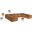  Manufacturer Color_Saddle -- Shaggy 171" Saddle Corduroy Performance Fabric Upholstered 9 pc Modular Sectional IMAGE 13