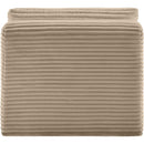  Manufacturer Color_Taupe -- Shaggy Taupe Corduroy Performance Fabric Upholstered Modular Armless Chair IMAGE 5