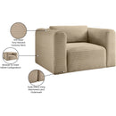  Manufacturer Color_Taupe -- Shaggy Taupe Corduroy Performance Fabric Upholstered Accent Chair IMAGE 10