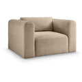  Manufacturer Color_Taupe -- Shaggy Taupe Corduroy Performance Fabric Upholstered Accent Chair IMAGE 1