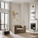  Manufacturer Color_Taupe -- Shaggy Taupe Corduroy Performance Fabric Upholstered Accent Chair IMAGE 2