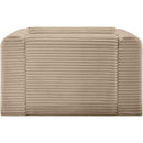 Meridian Shaggy Taupe Corduroy Performance Fabric Arm Chair IMAGE 5