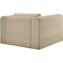  Manufacturer Color_Taupe -- Shaggy Taupe Corduroy Performance Fabric Upholstered Accent Chair IMAGE 7