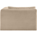  Manufacturer Color_Taupe -- Shaggy Taupe Corduroy Performance Fabric Upholstered Chaise Lounge IMAGE 4