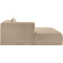  Manufacturer Color_Taupe -- Shaggy Taupe Corduroy Performance Fabric Upholstered Chaise Lounge IMAGE 5