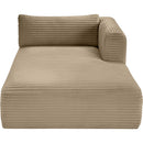  Manufacturer Color_Taupe -- Shaggy Taupe Corduroy Performance Fabric Upholstered Chaise Lounge IMAGE 6