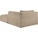  Manufacturer Color_Taupe -- Shaggy Taupe Corduroy Performance Fabric Upholstered Chaise Lounge IMAGE 7