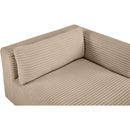  Manufacturer Color_Taupe -- Shaggy Taupe Corduroy Performance Fabric Upholstered Chaise Lounge IMAGE 8