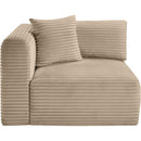  Manufacturer Color_Taupe -- Shaggy Taupe Corduroy Performance Fabric Upholstered Modular Corner Chair IMAGE 3