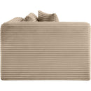  Manufacturer Color_Taupe -- Shaggy Taupe Corduroy Performance Fabric Upholstered Modular Corner Chair IMAGE 5