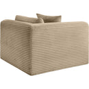  Manufacturer Color_Taupe -- Shaggy Taupe Corduroy Performance Fabric Upholstered Modular Corner Chair IMAGE 7