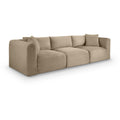  Manufacturer Color_Taupe -- Shaggy 109" Taupe Corduroy Performance Fabric Upholstered 3 pc Modular Sofa IMAGE 1